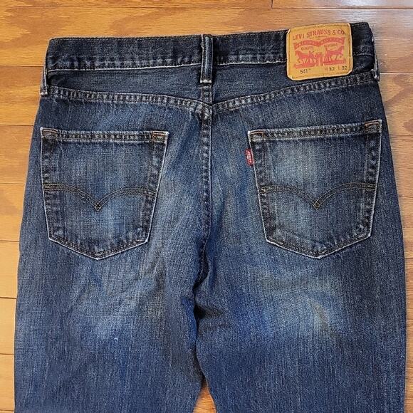 Levi's 541 Mens Size W32 X 30.5L (Actual) Dark Blue Straight Jeans - Picture 4 of 16